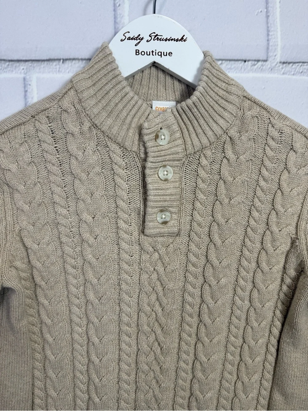 Gymboree Boys Cable Knit beige/tan Sweater – Size 12